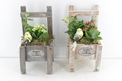 Arr2 Td Stoel Home&flowers - Roze/wit