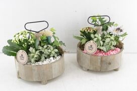 Arr2 Pl Etagere Rond - Roze/wit