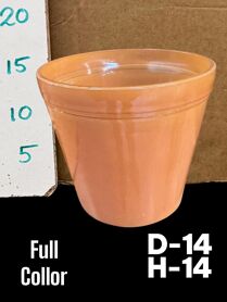 Pot Glass Orange 14cm