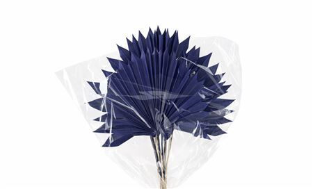 Dried Palm Sun 6pc Dark Blue Bunch