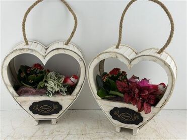 Arr (10) Hart Wit Flowers