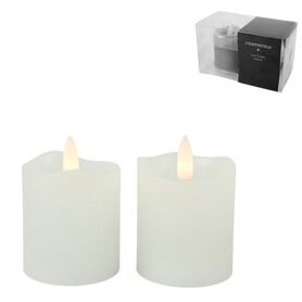 Led Candle White Set 2