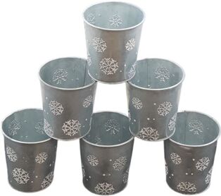 Dec Zink Silver Snowflake 10cm