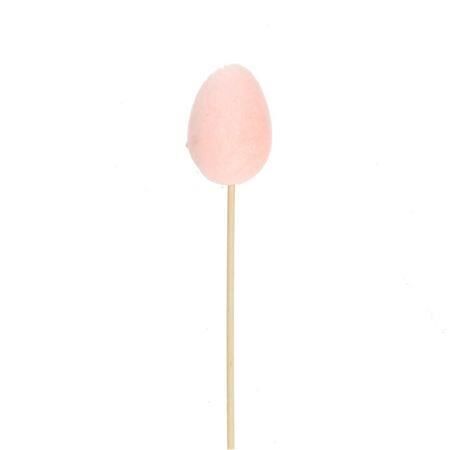 Stick 50cm Egg Pink Flock 5*3cm