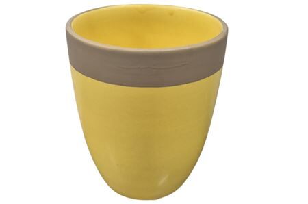 Pot Ceramic Yellow 13cm