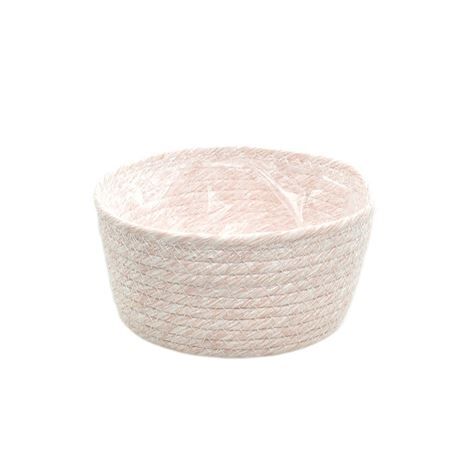 Basket Pink White D20xH10