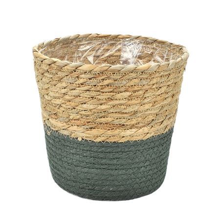 Basket Natural Green D14