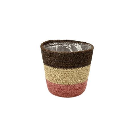 Basket Natural Pink D14