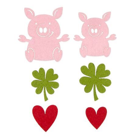 Cochon/coeur 2.5-6cm x24
