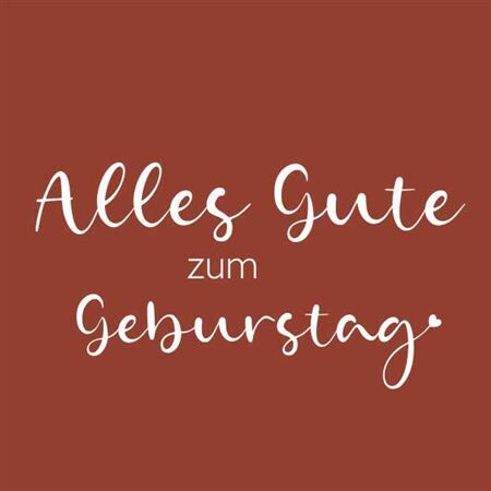 Kaart 7*7cm x20 Geburtstag