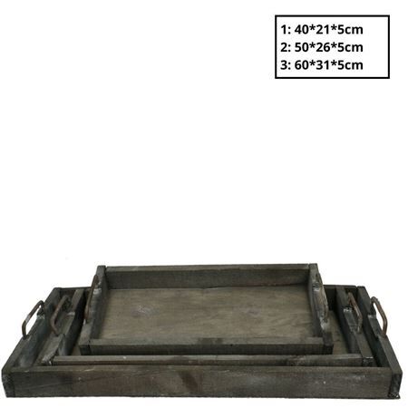Tray Sturdy S/3 60*31*5cm