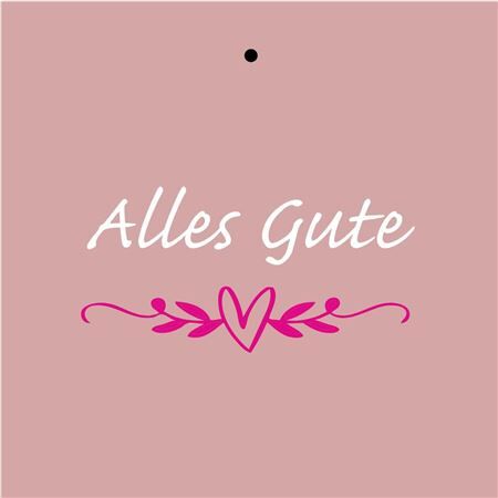 Kaart 7*7cm x20 Alles Gute