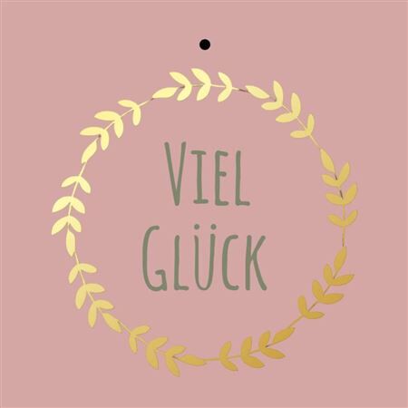 Kaart 7*7cm x20 Viel Glück