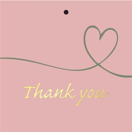 Kaart 7*7cm x20 Thank you
