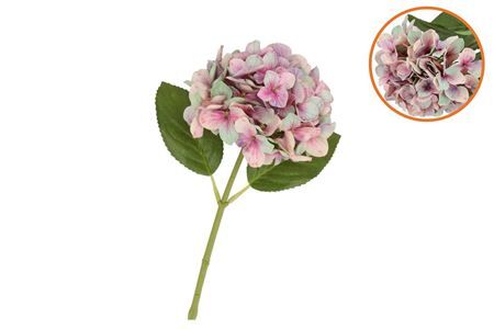 Silk Hydrangea Light Purple 14x45cm Nm