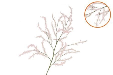 Silk Flocky Powder Flower Spray Light Pink 126cm N
