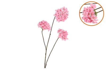 Silk Hydrangea X3 Light Pink 85cm Nm