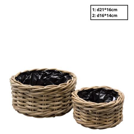 Rattan Terima tray S/2 d21*16cm