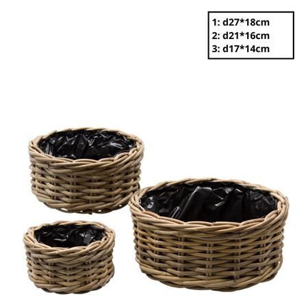 Rattan Terima tray S/3 d27*18cm
