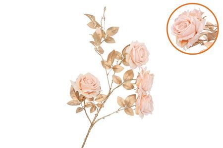 Silk Rose Goldie 5x Cream 116cm Nm