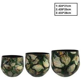 Bee Green pot S/3 d33*28cm