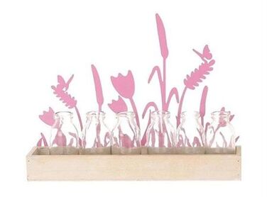 Tray Gliery Flower 6 Bottles L35w6h29