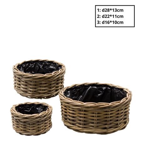 Rattan Terima tray S/3 d28*13cm