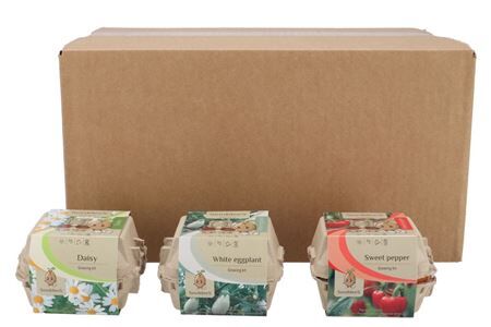 Greengift Daisy Eggplant Sweet Pepper Mix Carton 1