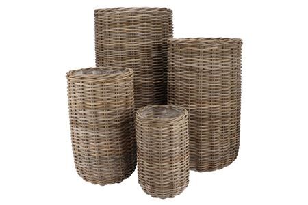 Rattan Kuboo Cauldron S/4 25x43/35x60/44x75/50x93c
