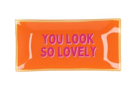 Plate Rectangle You Look So Lovely 20x10x2cm