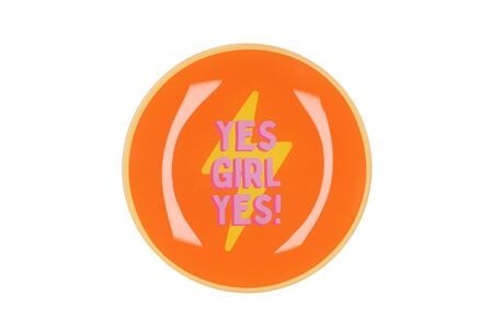 Plate Round Yes Girl Yes! 18x18x2cm