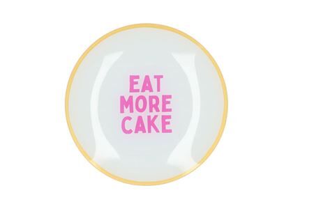 Plate Round Eat More Cake 18x18x2cm