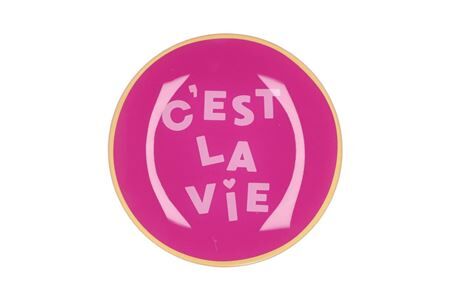 Plate Round Cést La Vie 18x18x2cm