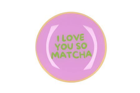 Plate Round I Love You So Matcha 18x18x2cm