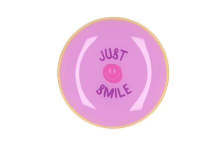 Plate Round Just Smile 18x18x2cm