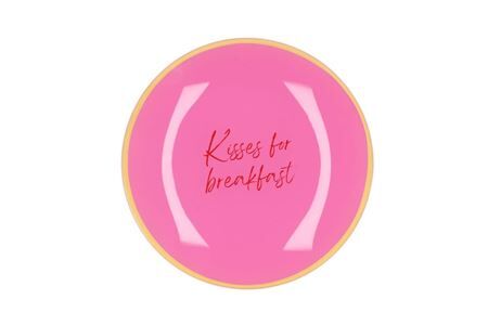 Plate Round Kisses For Breakfast 18x18x2cm