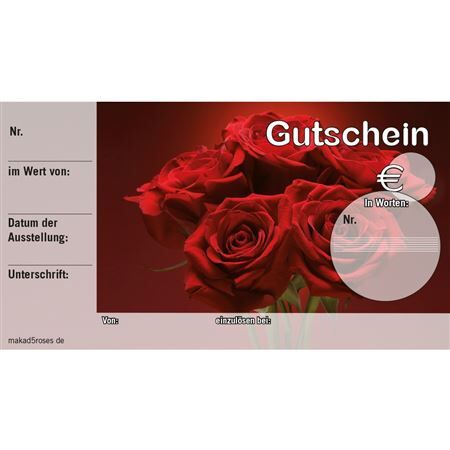 Gift voucher D 15*10cm x50