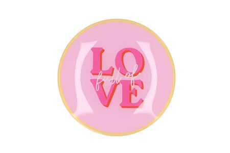 Plate Round Love 18x18x2cm