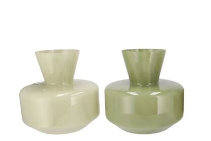 Beau Summer Green Mix Cone Neck Sphere Vase Ass 21