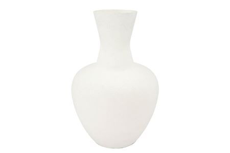 Fiore White Vase Textured Iron 44x44x69cm Nm