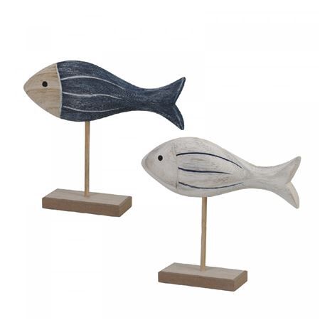 Deco Vis/voet d22*15cm ass.