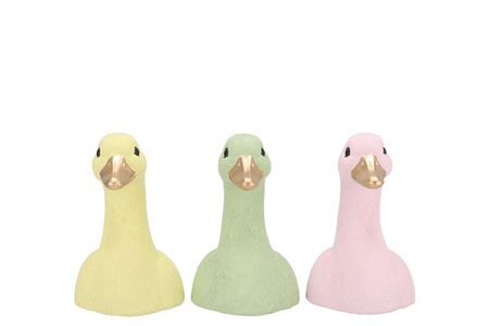 Easter Duck Head Dreamy Pastel Mix Ass 10x12x16cm