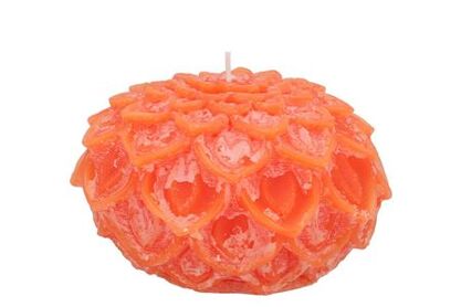 Candle Dahlia Orange 12x8cm Nm