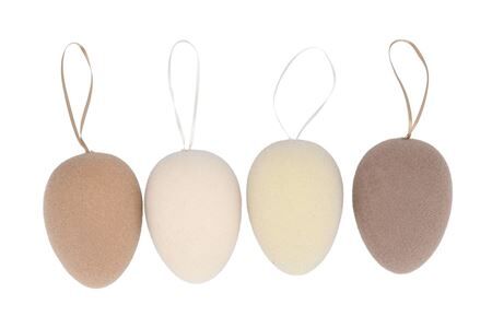 Easter Flock Natural Brown Egg Hanger Ass 11x11x15