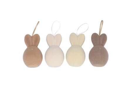 Easter Flock Natural Brown Bunny Hanger Ass 8x8x14