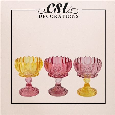 Portacandeline Flower/piede d10*13cm