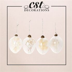 Pasqua pend. vetro ouvo 10*8cm