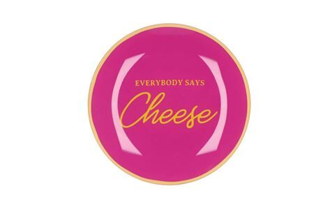 Plate Round Everybody Says Cheese 18x18x2cm