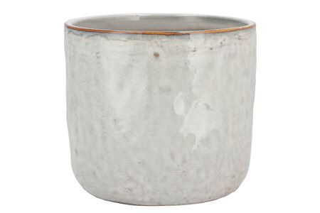 Iron Stone White Glazed Pot 24x23cm