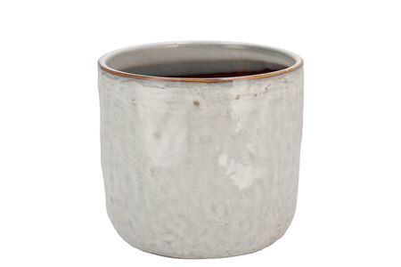 Iron Stone White Glazed Pot 16x15cm